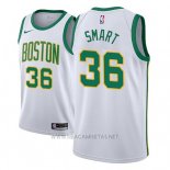 Camiseta Boston Celtics Marcus Smart NO 36 Ciudad 2018-19 Blanco