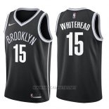 Camiseta Brooklyn Nets Isaiah Whitehead NO 15 Icon 2017-18 Negro