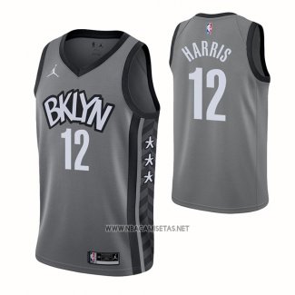 Camiseta Brooklyn Nets Joe Harris NO 12 Statement 2021 Gris