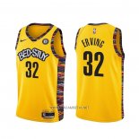 Camiseta Brooklyn Nets Julius Erving NO 32 Ciudad 2020-21 Amarillo