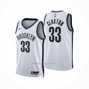 Camiseta Brooklyn Nets Nic Claxton NO 33 Association 2024-25 Blanco