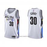 Camiseta Brooklyn Nets Seth Curry NO 30 Ciudad 2022-23 Blanco