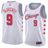 Camiseta Chicago Bulls Antonio Blakeney NO 9 Ciudad 2018 Blanco