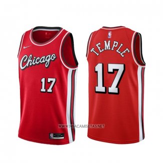 Camiseta Chicago Bulls Garrett Temple NO 17 Ciudad 2021-22 Rojo