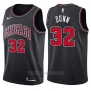 Camiseta Chicago Bulls Kris Dunn NO 32 Statement 2017-18 Negro