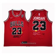Camiseta Chicago Bulls Michael Jordan NO 23 Retro Rojo3