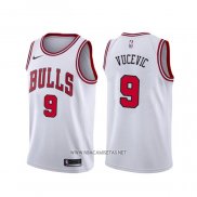 Camiseta Chicago Bulls Nikola Vucevic NO 9 Association Blanco