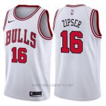 Camiseta Chicago Bulls Paul Zipser NO 16 Association 2017-18 Blanco