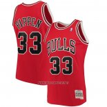 Camiseta Chicago Bulls Scottie Pippen NO 33 Mitchell & Ness 1997-98 Rojo