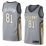 Camiseta Cleveland Cavaliers Jose Calderon NO 81 Ciudad 2018 Gris