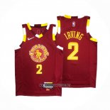 Camiseta Cleveland Cavaliers Kyrie Irving NO 2 Ciudad Rojo