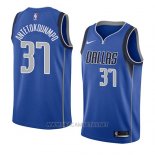 Camiseta Dallas Mavericks Kostas Antetokounmpo NO 37 Icon 2018 Azul