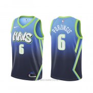 Camiseta Dallas Mavericks Kristaps Porzingis NO 6 Ciudad 2019-20 Azul