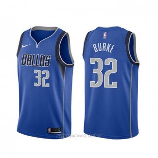 Camiseta Dallas Mavericks Trey Burke NO 32 Icon 2020 Azul