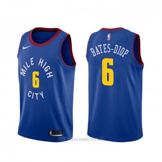 Camiseta Denver Nuggets Keita Bates-Diop NO 6 Statement Azul