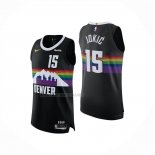 Camiseta Denver Nuggets Nikola Jokic NO 15 Ciudad Authentic 2025-26 Negro