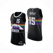 Camiseta Denver Nuggets Nikola Jokic NO 15 Ciudad Authentic 2025-26 Negro