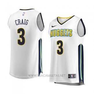 Camiseta Denver Nuggets Torrey Craig NO 3 Association 2017-18 Blanco