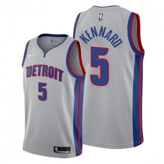 Camiseta Detroit Pistons Luke Kennard NO 5 Statement Gris