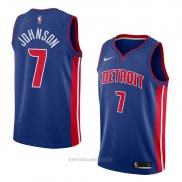 Camiseta Detroit Pistons Stanley Johnson NO 7 Icon 2018 Azul