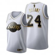 Camiseta Golden Edition Los Angeles Lakers Kobe Bryant NO 24 2019-20 Blanco