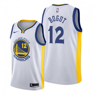 Camiseta Golden State Warriors Andrew Bogut NO 12 Association Blanco