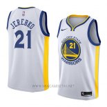 Camiseta Golden State Warriors Jonas Jerebko NO 21 2018 Blanco