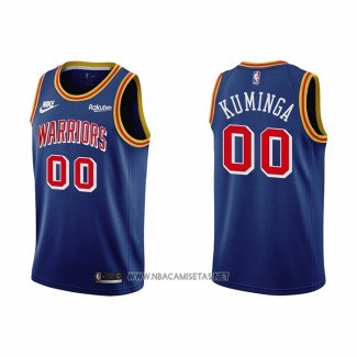 Camiseta Golden State Warriors Jonathan Kuminga NO 00 75th Anniversary Azul