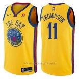 Camiseta Golden State Warriors Klay Thompson NO 11 Ciudad Amarillo