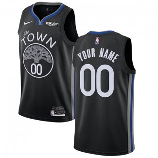 Camiseta Golden State Warriors Personalizada Statement 2018 Negro