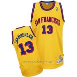 Camiseta Golden State Warriors Wilt Chamberlain NO 13 Retro Amarillo