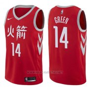 Camiseta Houston Rockets Gerald Green NO 14 Ciudad 2017-18 Rojo