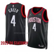 Camiseta Houston Rockets Jalen Green NO 4 Statement 2023-24 Negro