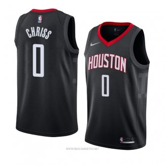 Camiseta Houston Rockets Marquese Chriss NO 0 Statement 2018 Negro