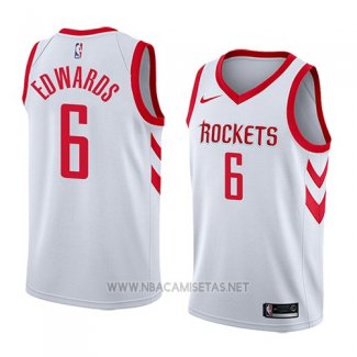 Camiseta Houston Rockets Vincent Edwards NO 6 Association 2018 Blanco