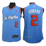 Camiseta Los Angeles Clippers Kawhi Leonard NO 2 2019-20 Azul