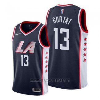 Camiseta Los Angeles Clippers Marcin Gortat NO 13 Ciudad 2019 Azul