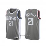 Camiseta Los Angeles Clippers Patrick Beverley NO 21 Earned 2020-21 Gris