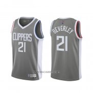 Camiseta Los Angeles Clippers Patrick Beverley NO 21 Earned 2020-21 Gris
