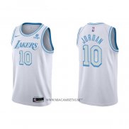 Camiseta Los Angeles Lakers DeAndre Jordan NO 10 Ciudad 2021-22 Blanco