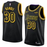 Camiseta Los Angeles Lakers Julius Randle NO 30 Ciudad 2018 Negro