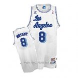 Camiseta Los Angeles Lakers Kobe Bryant NO 8 Retro Blanco2