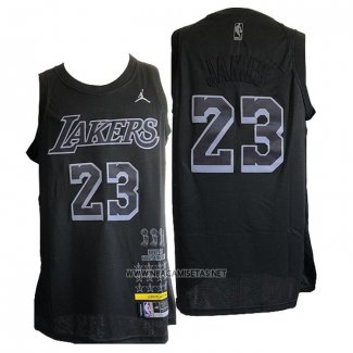 Camiseta Los Angeles Lakers Lebron James NO 23 MVP Negro2