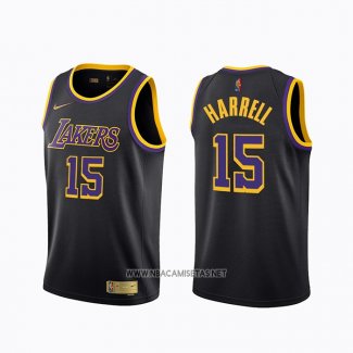 Camiseta Los Angeles Lakers Montrezl Harrell NO 15 Earned 2020-21 Negro