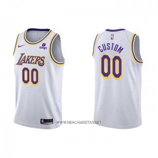 Camiseta Los Angeles Lakers Personalizada Association 2021-22 Blanco