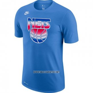 Camiseta Manga Corta Brooklyn Nets Hardwood Classics Azul