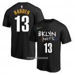 Camiseta Manga Corta Brooklyn Nets James Harden Ciudad 2020-21 Negro
