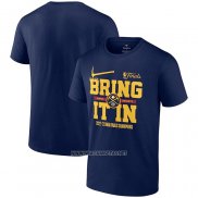 Camiseta Manga Corta Denver Nuggets 2023 NBA Finals Champions Hometown Originals Half Court Azul