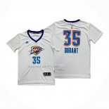 Camiseta Manga Corta Oklahoma City Thunder Kevin Durant NO 35 Blanco