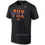 Camiseta Manga Corta Phoenix Suns 2023 NBA Playoffs Jump Ball Negro